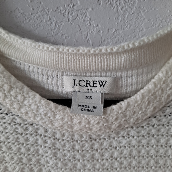 J. Crew Fringe Crochet White Sweater - Picture 5 of 7
